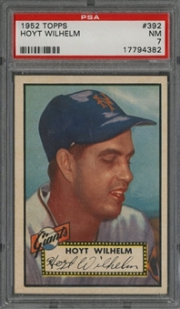1952 Topps #392 Hoyt Wilhelm Rookie Card - PSA NM 7